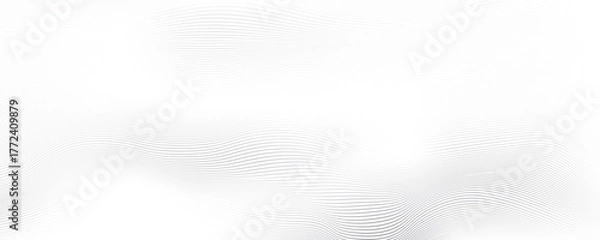 Obraz Abstract  white and gray color, modern design stripes background with curve lines, wavy pattern. Vector illustration.