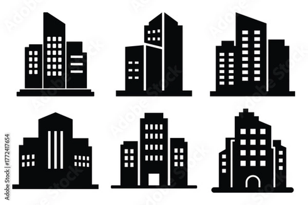 Fototapeta building vector icon set