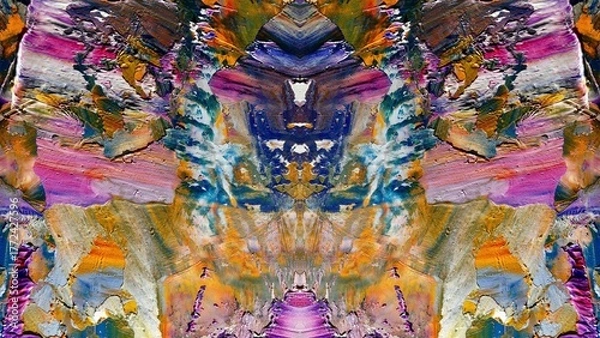 Fototapeta Abstract art background . Hand painting artwork on canvas .