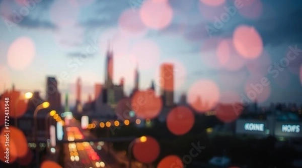 Obraz Blurred city traffic