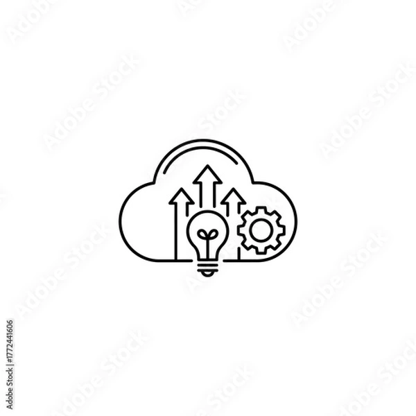 Obraz Cloud innovation empowers ideas forward