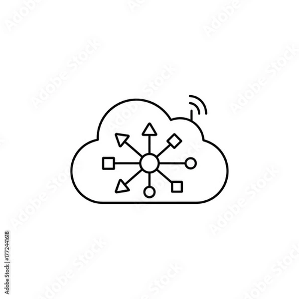 Obraz Connected cloud platform offers decentralized data