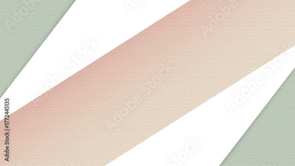 Fototapeta Abstract Minimalist Diagonal Stripe Background with Pastel Gradient and Sage Green Corner Accent