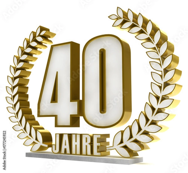 Obraz 40 Jahre Jubiläum – Button, Icon