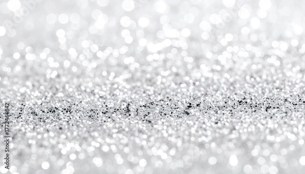 Obraz Silver Glitter Texture Background with Bright Shimmering Sparkle
