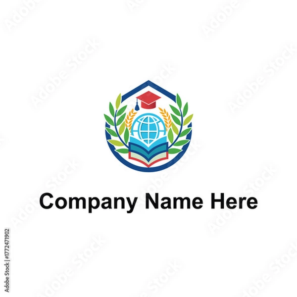 Fototapeta education logo