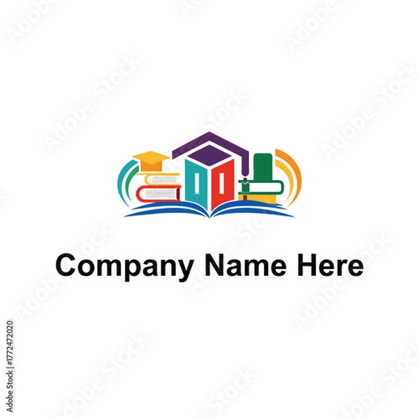 Fototapeta education logo