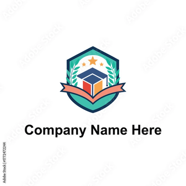 Fototapeta education logo