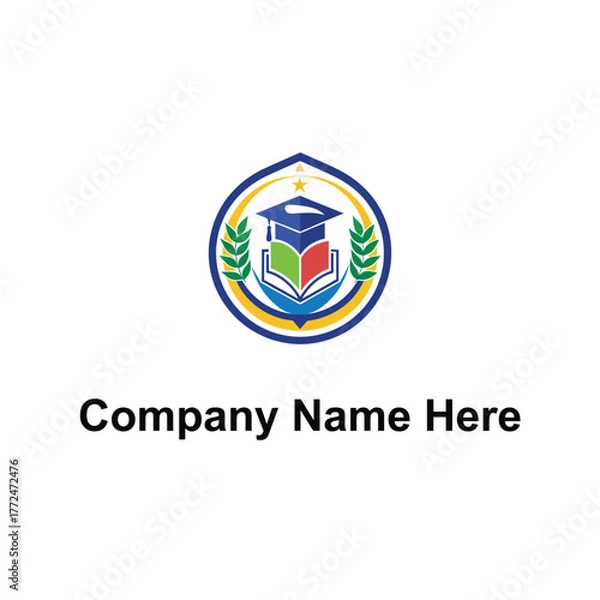 Fototapeta education logo