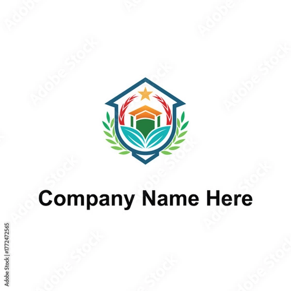 Fototapeta education logo