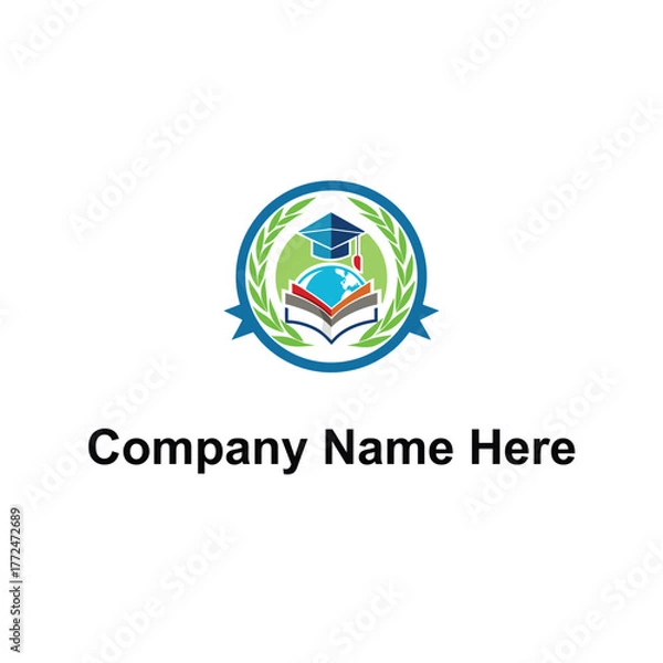 Fototapeta education logo