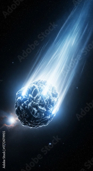 Obraz Luminous Comet Streaking Through Space