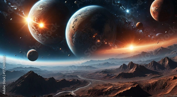 Fototapeta planet in space