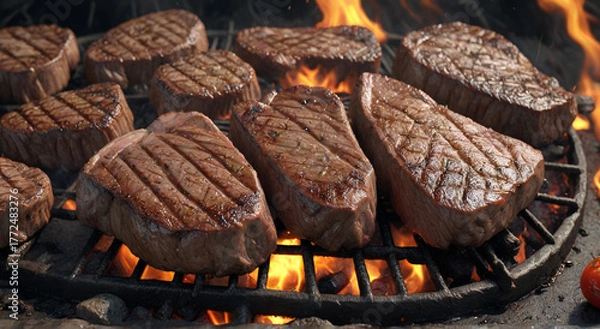 Obraz hot barbecue grill