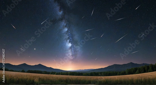 Obraz sunset in the mountains