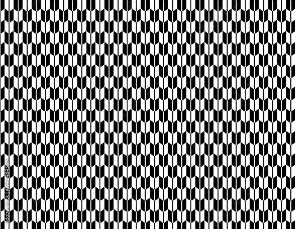 Fototapeta ファブリック素材　おしゃれな和柄背景　矢絣　白黒