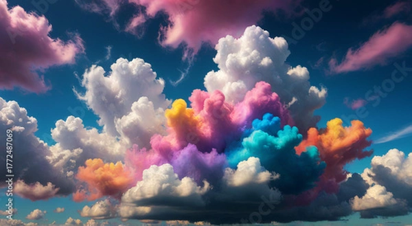 Fototapeta abstract background with clouds