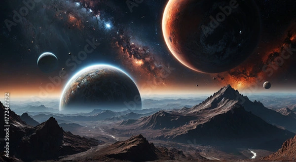 Fototapeta planet in space