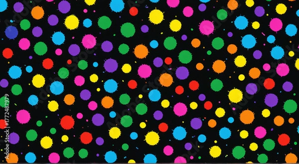 Fototapeta seamless pattern with colorful dots