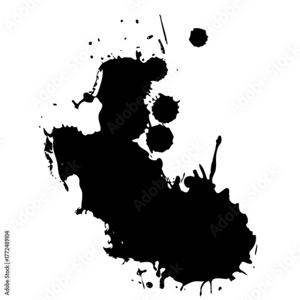 Obraz 墨スプラッシュ素材