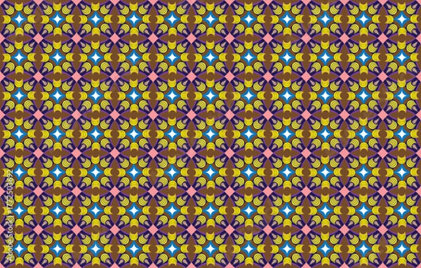 Obraz tribal ethnic themes geometric seamless background with a Peruvian american indigenous pattern. Textile print with rich native American tribal themes in an ethnic traditional style. Clothing 