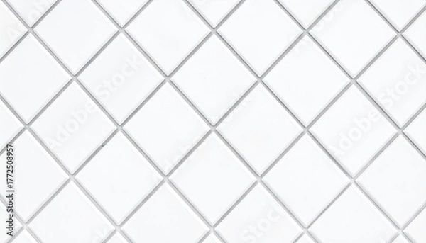 Fototapeta Off-White Ceramic Tile Grid Pattern