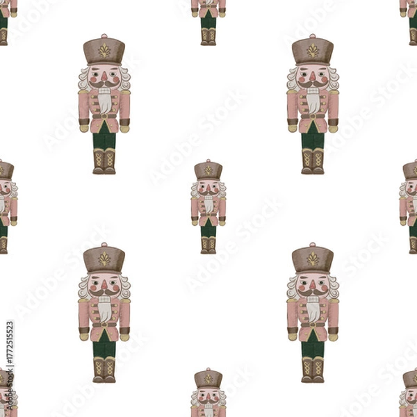 Obraz Nutcracker Ballet Winter Seamless Pattern
