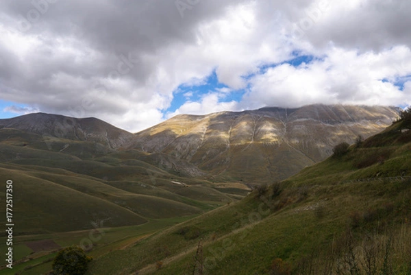Obraz Cloudy Sky Over Mount Vettore from Castelluccio di Norcia