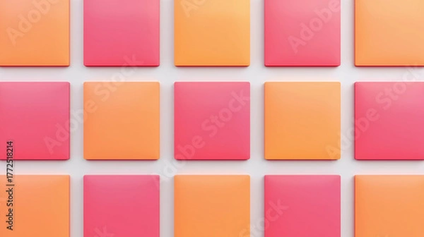 Fototapeta colorful gradient squares on white background