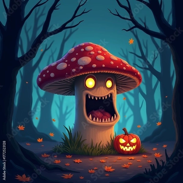 Obraz Scary toothy toadstool