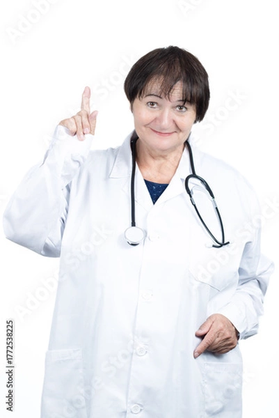 Obraz Senior female doctor having a great idea