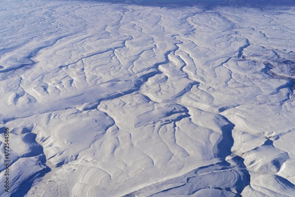 Obraz グリーンランドの雪床　クローズアップ