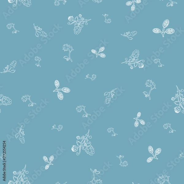 Fototapeta Accent Wall Design Artichokes and acorns botanical character and charm.
