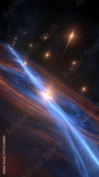 Obraz Colorful Cosmic Spiral Galaxy