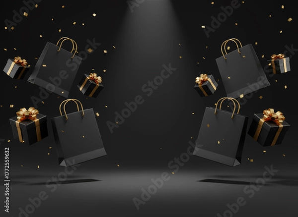 Fototapeta Black friday background
