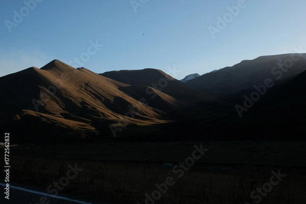 Obraz sunset in the mountains