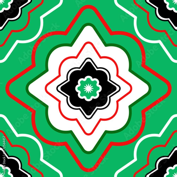 Fototapeta Geometric Ethnic traditional seamless , Aztec, Tribal, Hmong, Native American Indian, Pattern design for wrap, carpet, decorative illustraion
