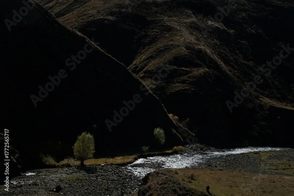 Fototapeta waterfall and rocks