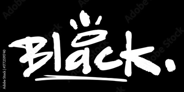 Fototapeta Graffiti tag vector in solid black, great for street art, logo design, or bold urban typography projects. Clean and strong handstyle with classic look.