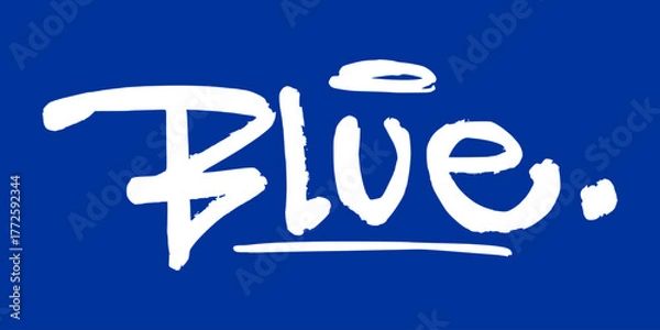 Fototapeta Graffiti tag vector in cool blue, great for street art, logo design, or modern urban typography projects. Bold and clean handstyle with fresh vibe.