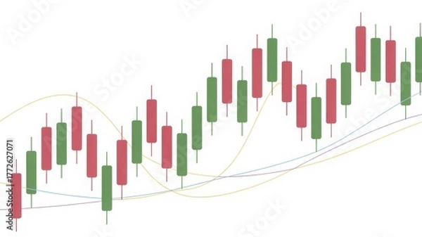 Obraz A Stock Market Candlestick Chart Displaying Financial Data Analysis