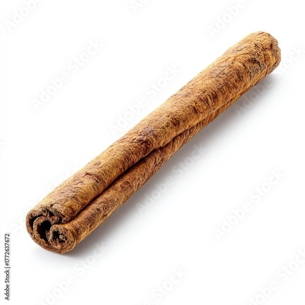 Obraz Single Cinnamon Stick On White Background