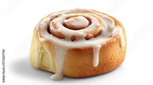 Obraz Single Cinnamon Roll With Icing