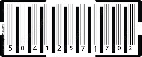 Fototapeta Simple Linear Barcode Icon – Vector