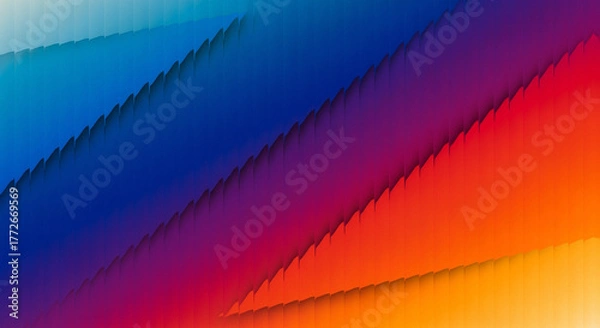 Fototapeta Abstract diagonal gradient overlay of vibrant colors with subtle pixel texture and shadows