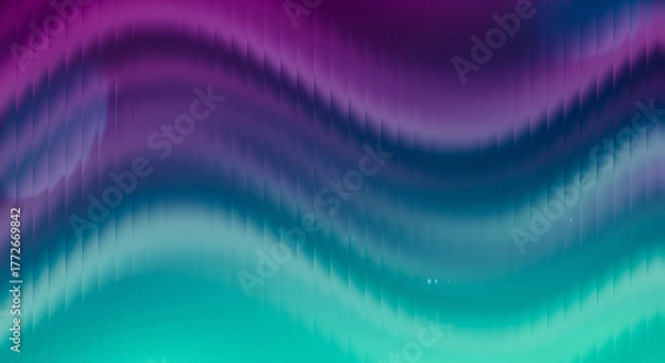 Fototapeta Abstract flowing waves of vibrant purple and teal colors creating a smooth gradient background effect