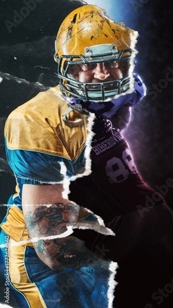 Fototapeta Vertical Torn Paper Transition 08