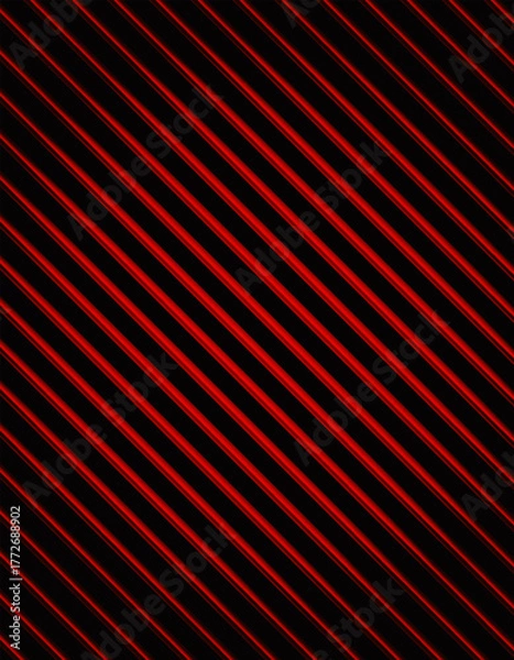 Fototapeta Dynamic Red Diagonal Lines on Black