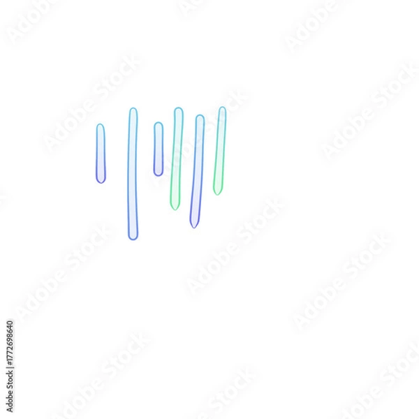 Obraz blue paper clips