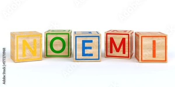 Obraz Name Noemi bunte Würfel